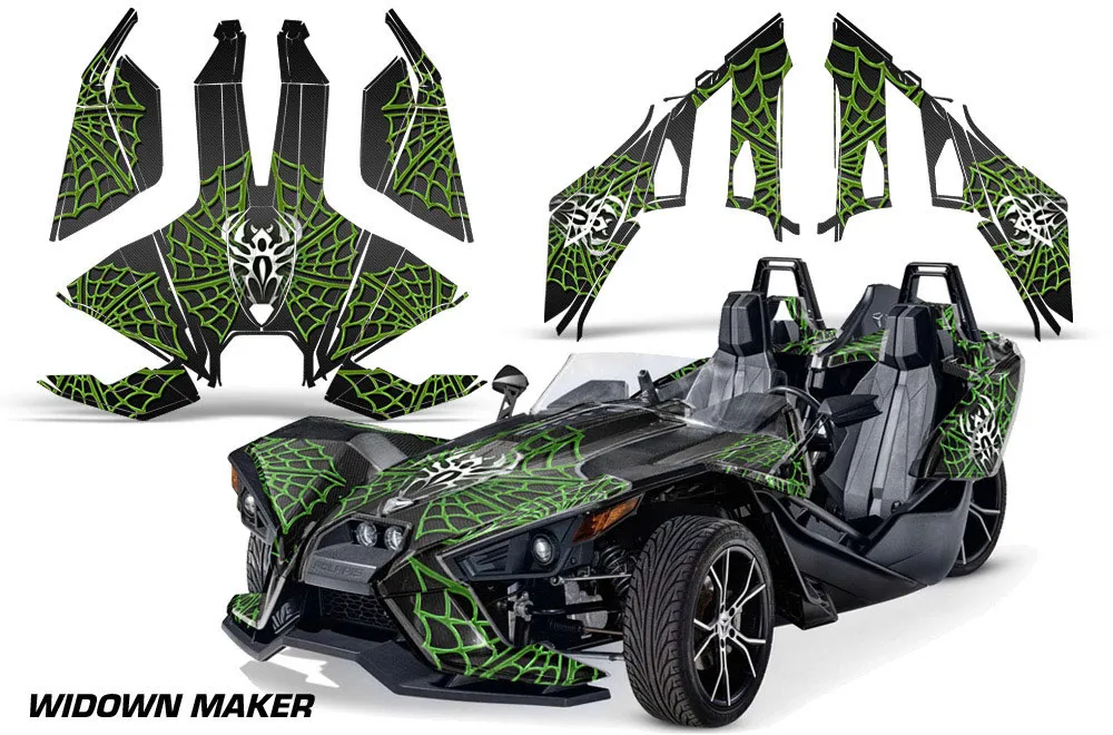 Polaris Slingshot SL Graphic Kit - All Years Up To 2020 Widow Maker Green