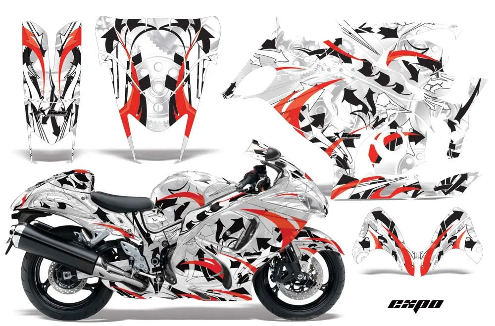 Suzuki GSXR 1300 Hayabusa Graphic Kit - 2008-2020 Expo Red