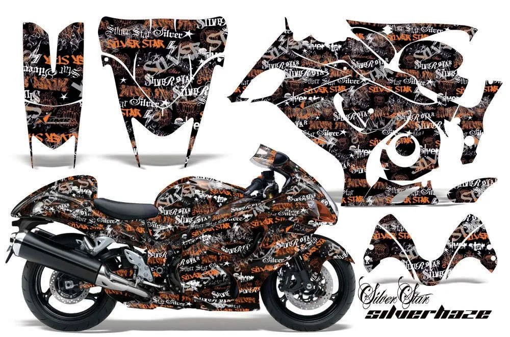 Suzuki GSXR 1300 Hayabusa Graphic Kit - 2008-2020 Silver Star Silver Haze