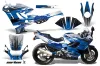 Suzuki GSXR 600F / 750F Katana Graphic Kit - 1988-1997 Carbon X Blue