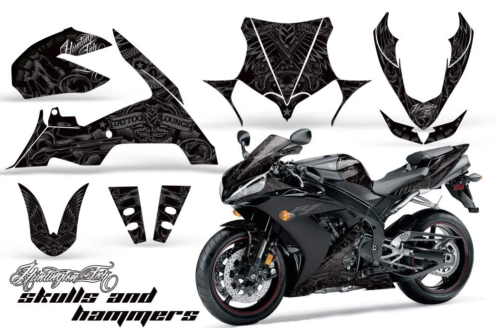 Yamaha R1 Graphic Kit - 2004-2005 Huntington Ink Silver