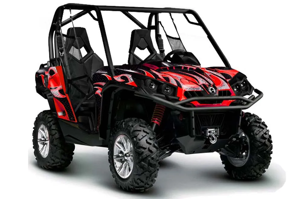 Can-Am Commander 1000 / 800 Graphic Kit - All Years Tribal Flames Black
