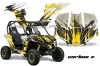 Can-Am Maverick 1000 X RS R Graphic Kit - 2013-2016 Carbon X Yellow
