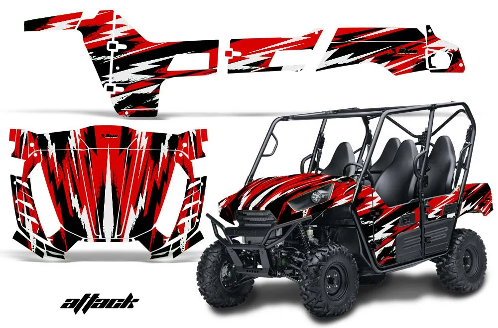 Kawasaki Teryx 800 4 Door Graphic Kit - 2013-2015 Attack Red