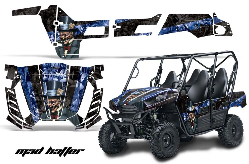Kawasaki Teryx 800 4 Door Graphic Kit - 2013-2015 Mad Hatter Blue