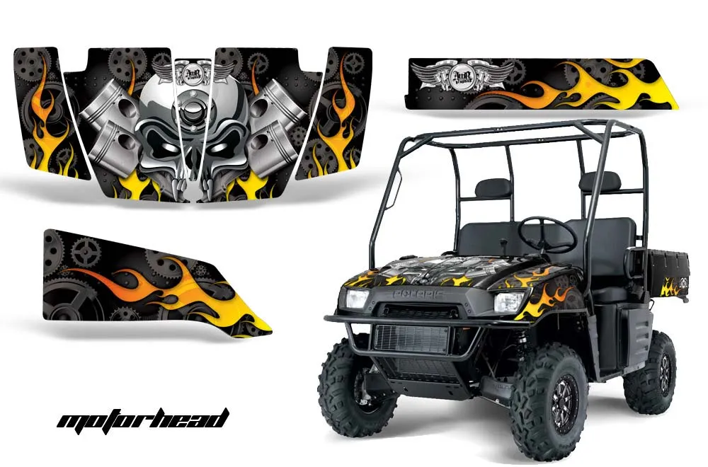 Polaris Ranger 500 / 700 XP Graphic Kit - 2005-2008 Motorhead Black