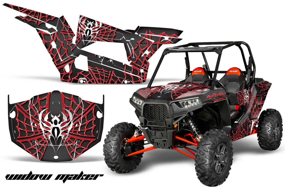 Polaris RZR 1000 XP 2 Door Graphic Kit - 2013-2018 Widow Maker Red