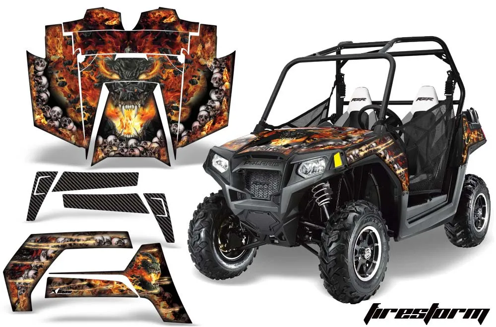 Polaris RZR 800 / 800S Graphic Kit - 2011-2014 Firestorm Black