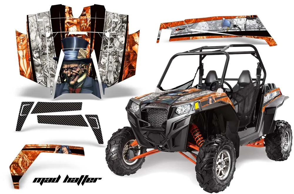Polaris RZR 900 XP Graphic Kit - 2011-2014 Mad Hatter Orange