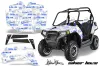 Polaris RZR 800 / 800S Graphic Kit - 2011-2014 Silver Star - Silverhaze Blue