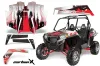 Polaris RZR 900 XP Graphic Kit - 2011-2014 Carbon X Red