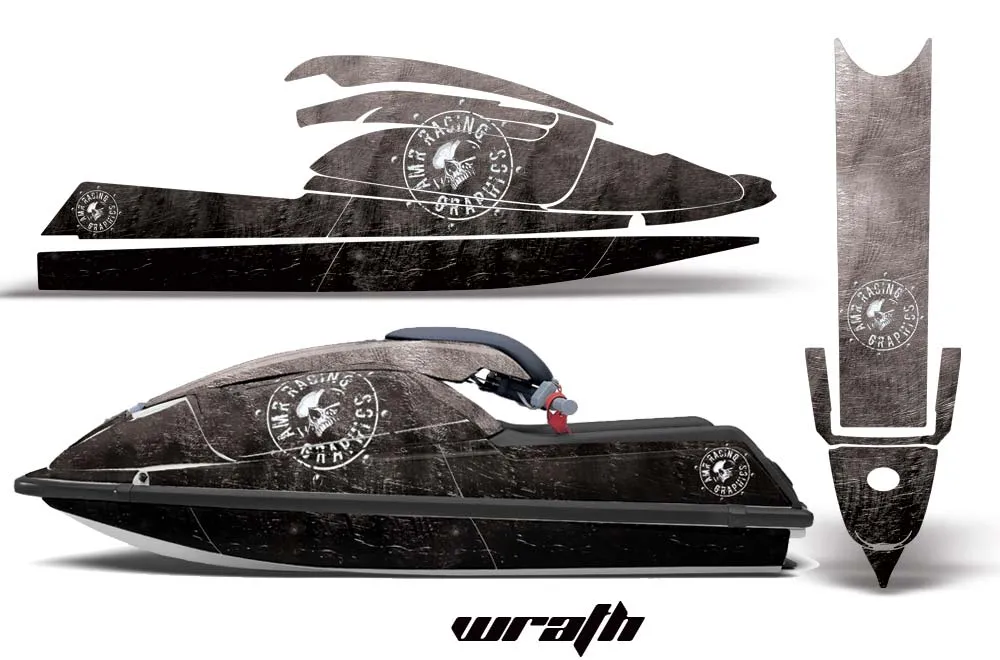 Kawasaki 750 SX / SXR Jet Ski Graphic Kit - 1992-1998 Wrath Black