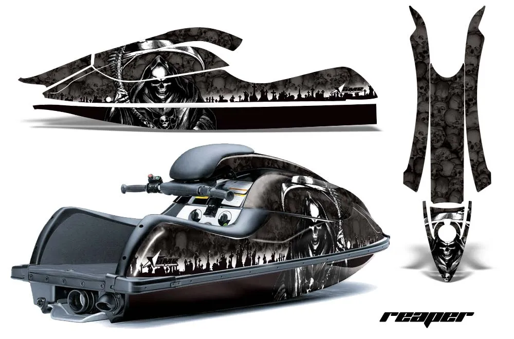 Kawasaki 800 SX / R Jet Ski Graphic Kit - 2003-2012 Reaper Black