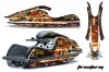 Kawasaki 800 SX / R Jet Ski Graphic Kit - 2003-2012 Firestorm Black