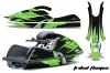 Kawasaki 800 SX / R Jet Ski Graphic Kit - 2003-2012 Tribal Flames Green
