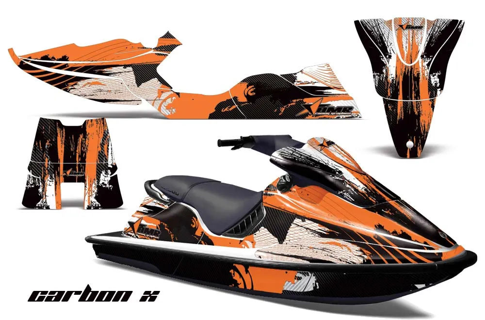 Sea Doo XP Bombardier Jet Ski Graphic Kit - 1994-1996 Carbon X Orange