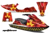 Sea Doo XP Bombardier Jet Ski Graphic Kit - 1994-1996 Meltdown Red