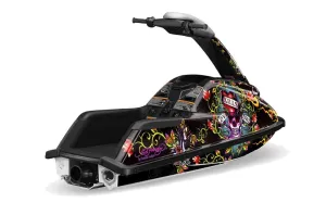 Yamaha Superjet Freestyle Jet Ski Graphic Kit (Round Nose) All Years Ed Hardy - Love kills Black