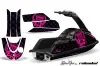Yamaha Superjet Round Nose Jet Ski Graphic Kit - All Years Silver Star - Reloaded Pink