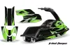 Yamaha Superjet Round Nose Jet Ski Graphic Kit - All Years Tribal Flames Green
