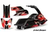Yamaha Superjet Round Nose Jet Ski Graphic Kit - All Years Tribal Flames Red