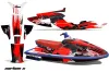 Yamaha Wave Raider Jet Ski Graphic Kit - 1994-1996 Carbon X Red